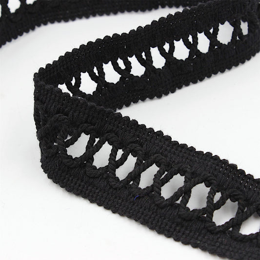 Criss Cross Openwork Cotton Braid 30mm 6149