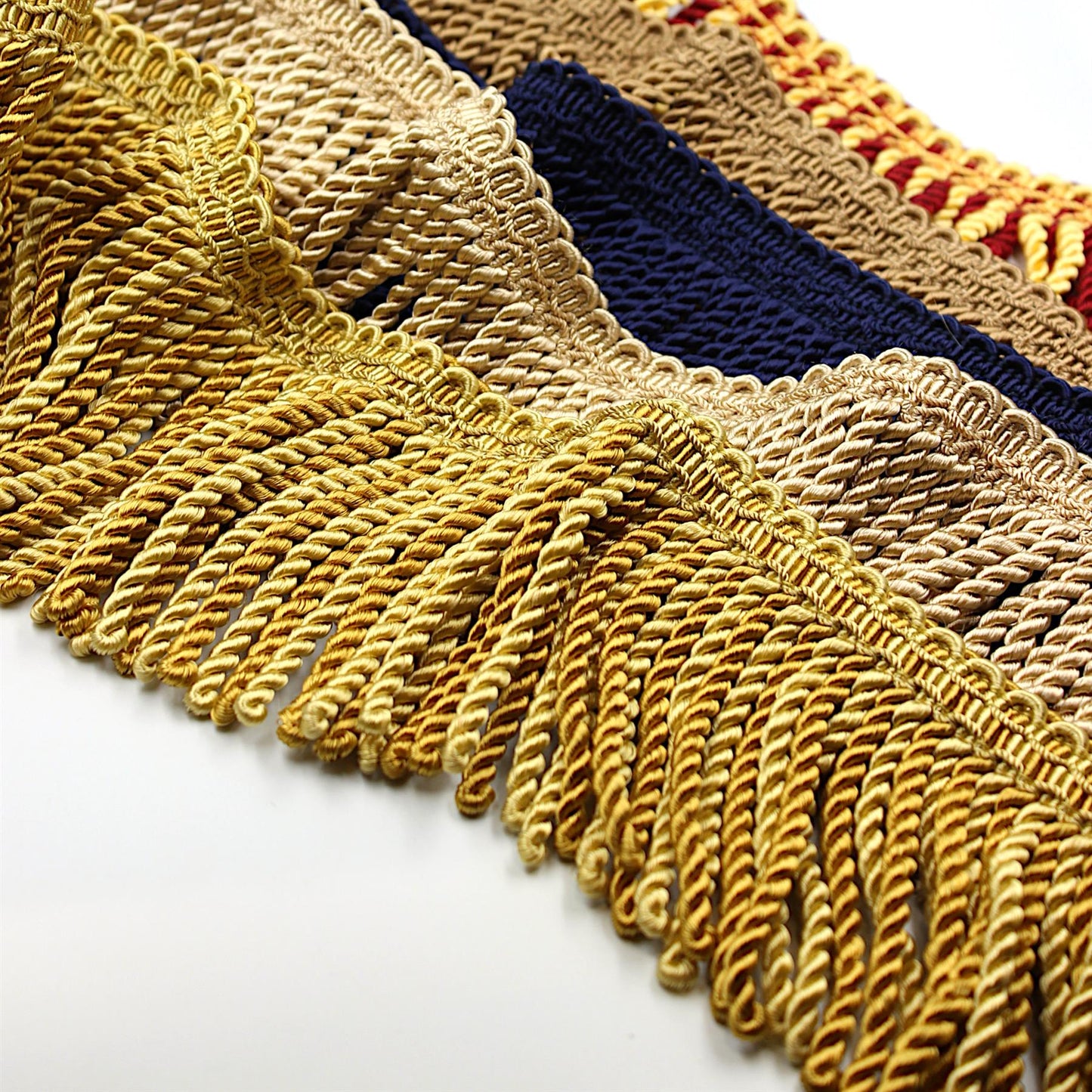 Acetate Bullion Fringe With Ornate Header 11cm x1m - 7097