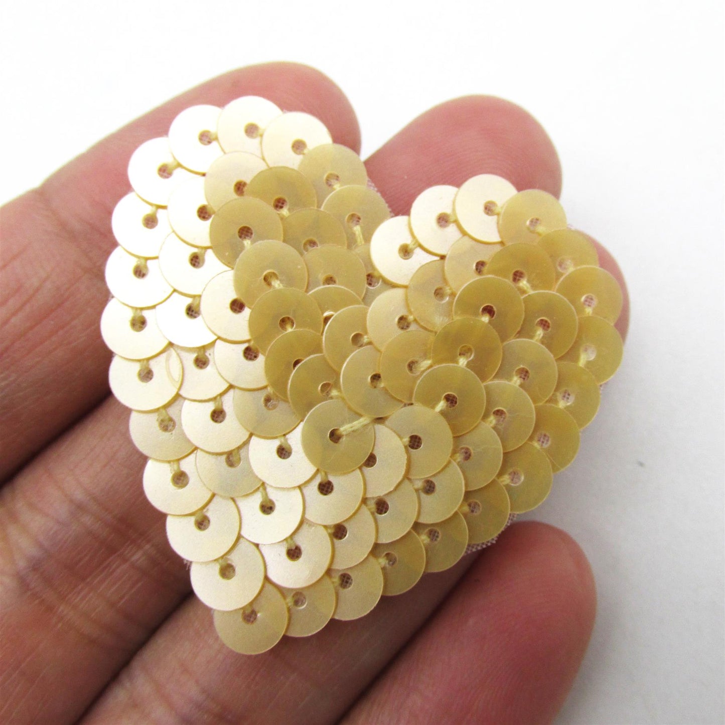 Sequin Heart Motif 40mm - 9716