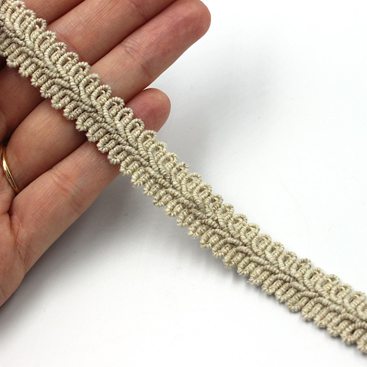 Cotton Mix Feather Braid 14mm x1m - 9843
