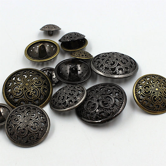 Ornate Filigree Metal Button - 4411