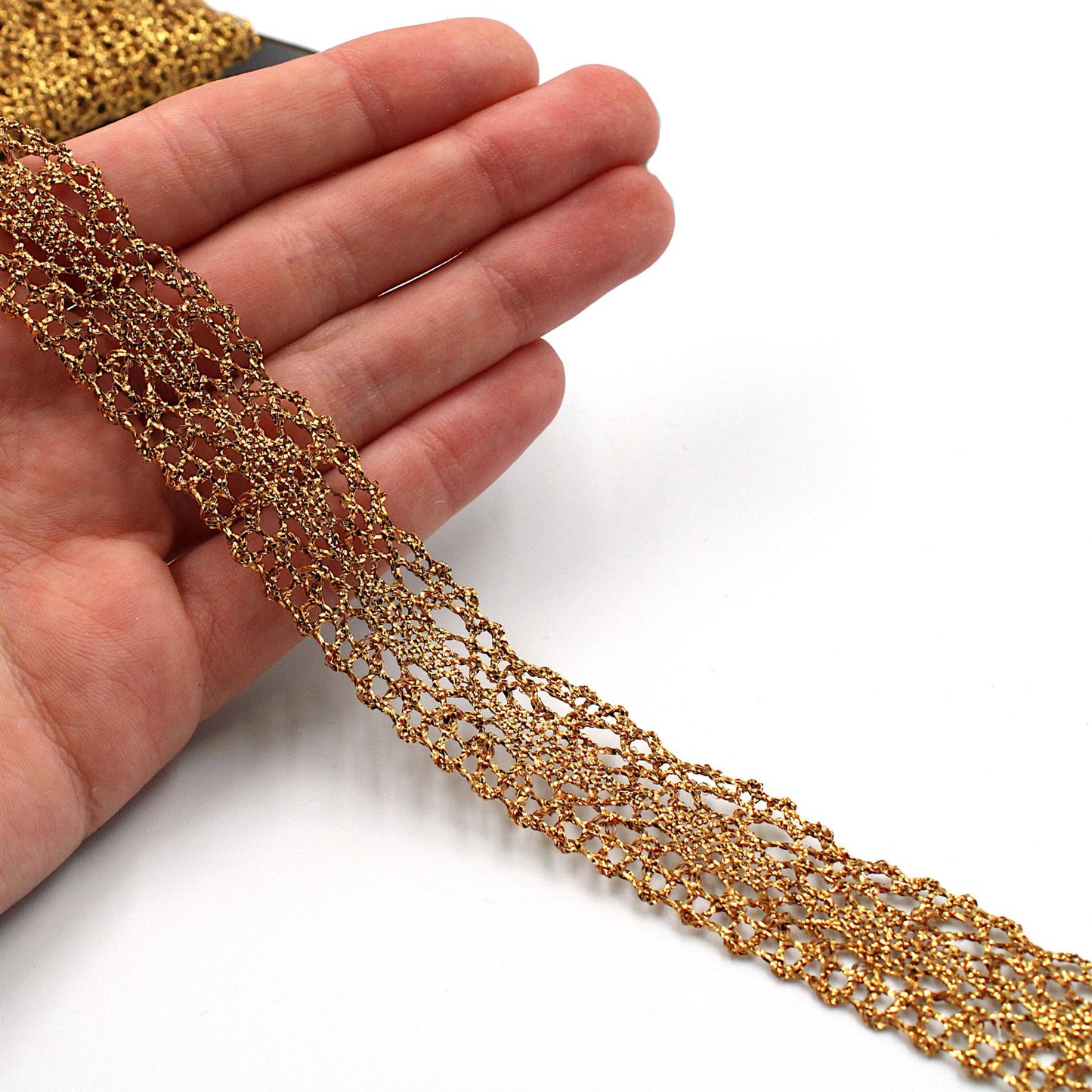 Scalloped Metallic Lace 20mm x 1m - 6328
