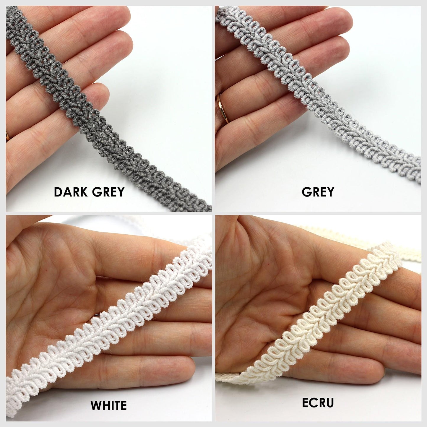 Cotton Mix Feather Braid 14mm x1m - 9843