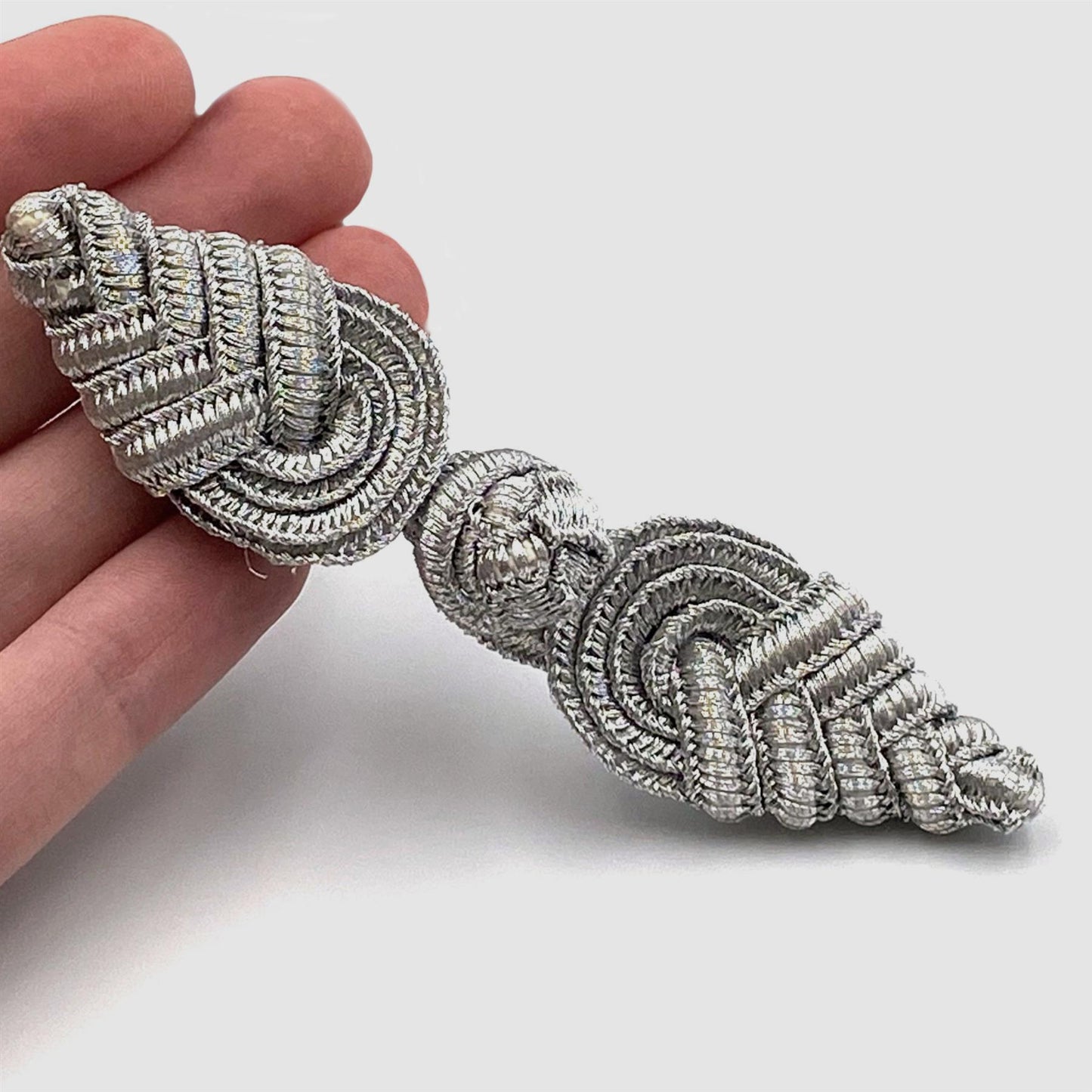 Metallic Simple Plait Frog 8.5cm x 2.3cm 9821