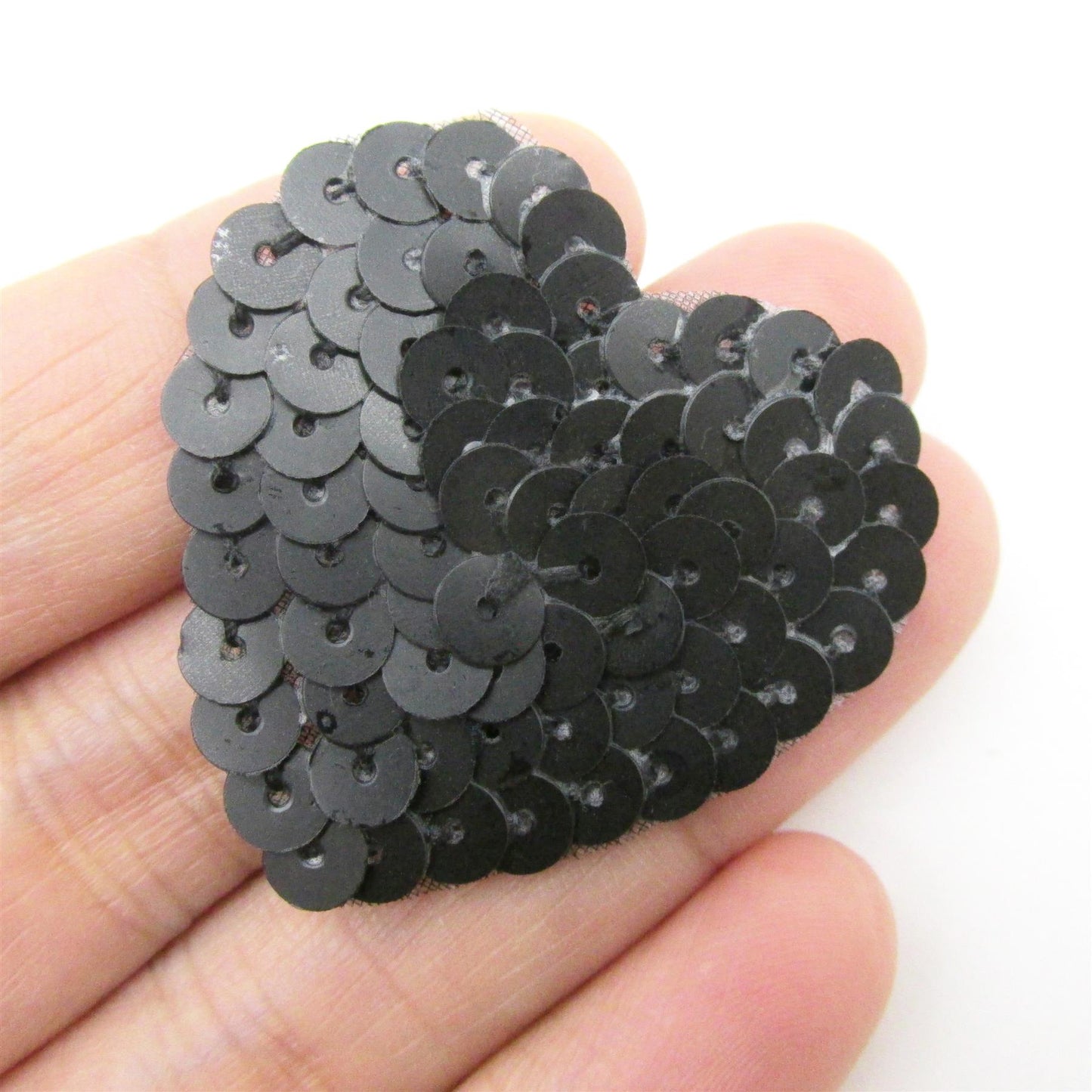 Sequin Heart Motif 40mm - 9716