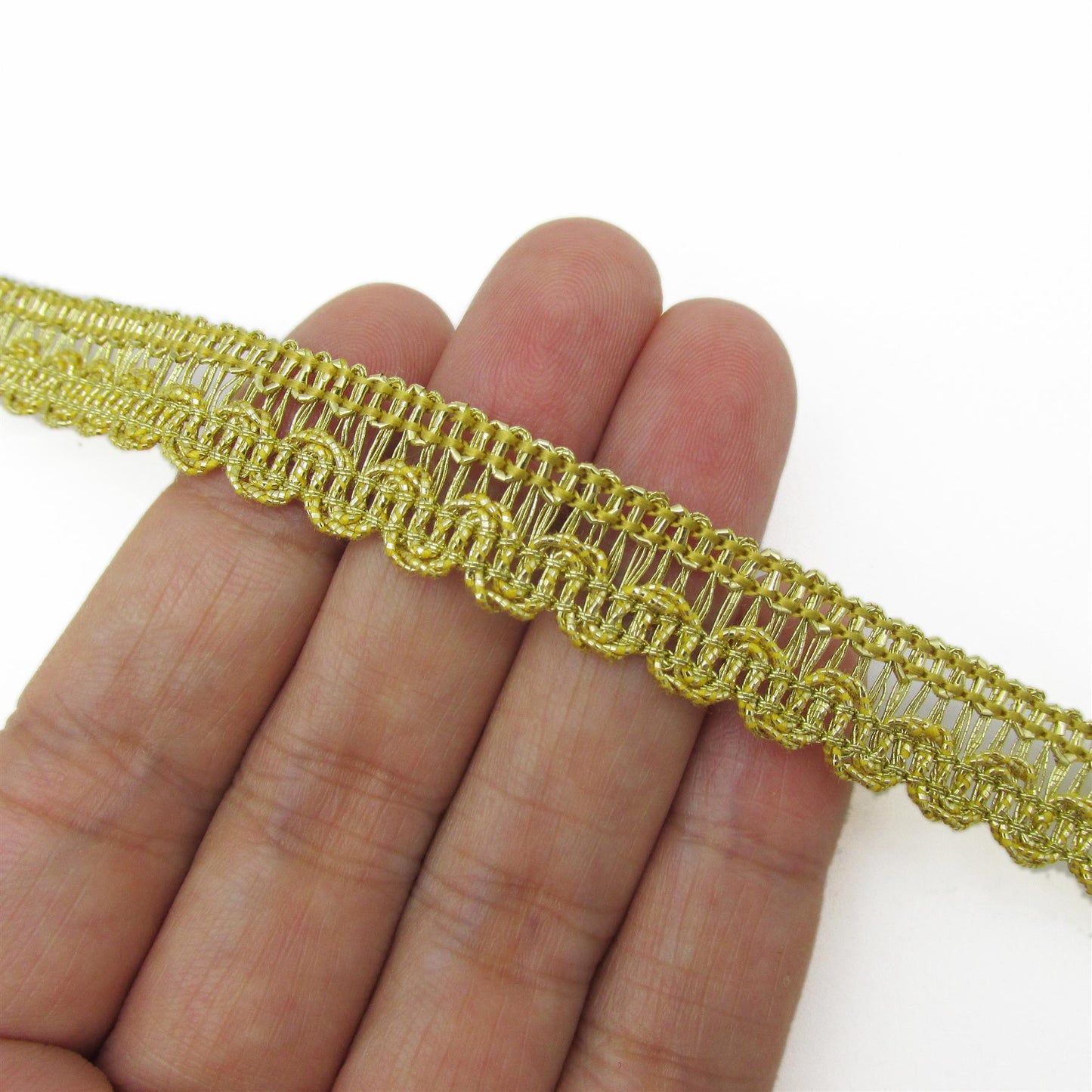 Metallic Braid With Scalloped Edge 12mm 3346