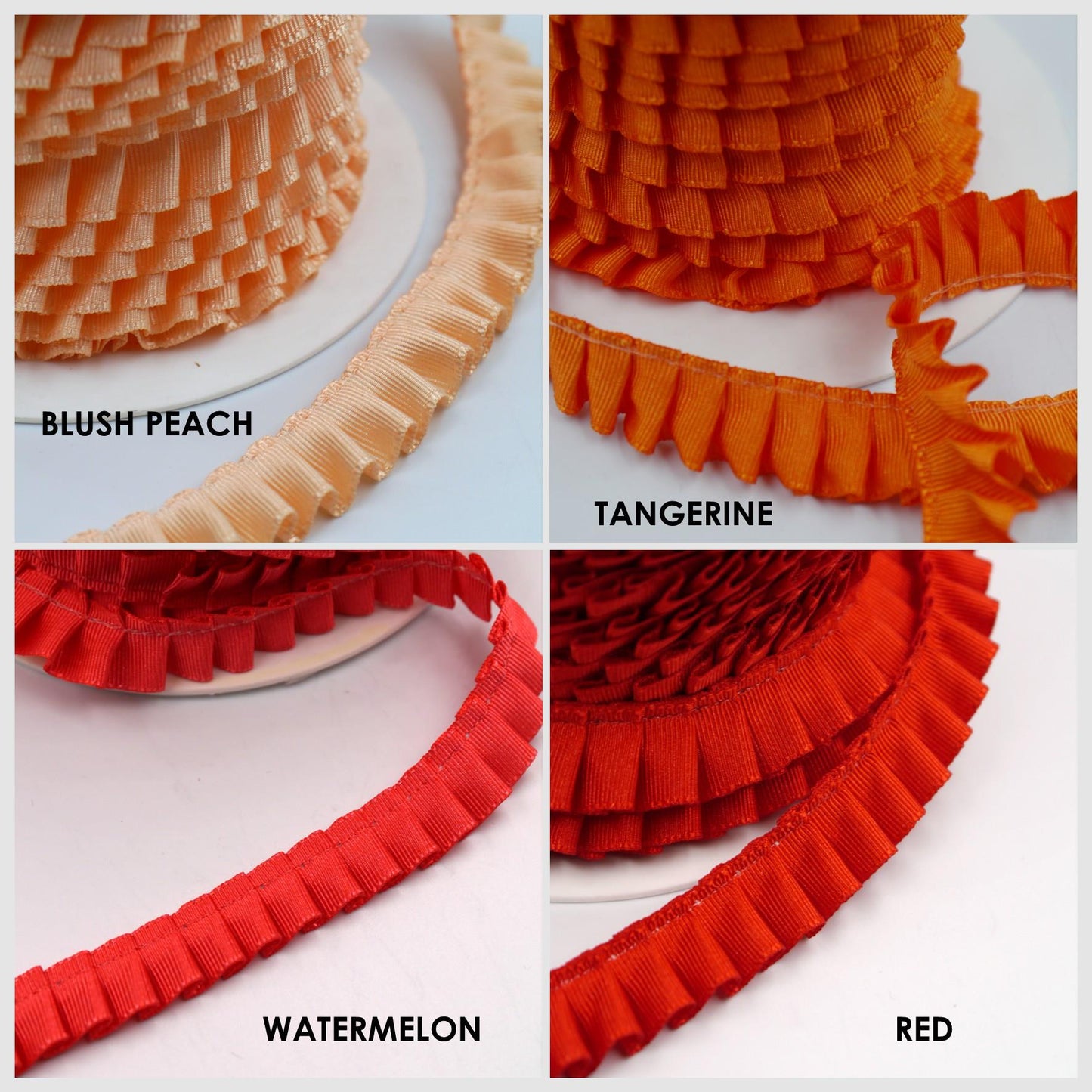Side-Pleated Taffeta Ribbon 16mm x1m - 7110