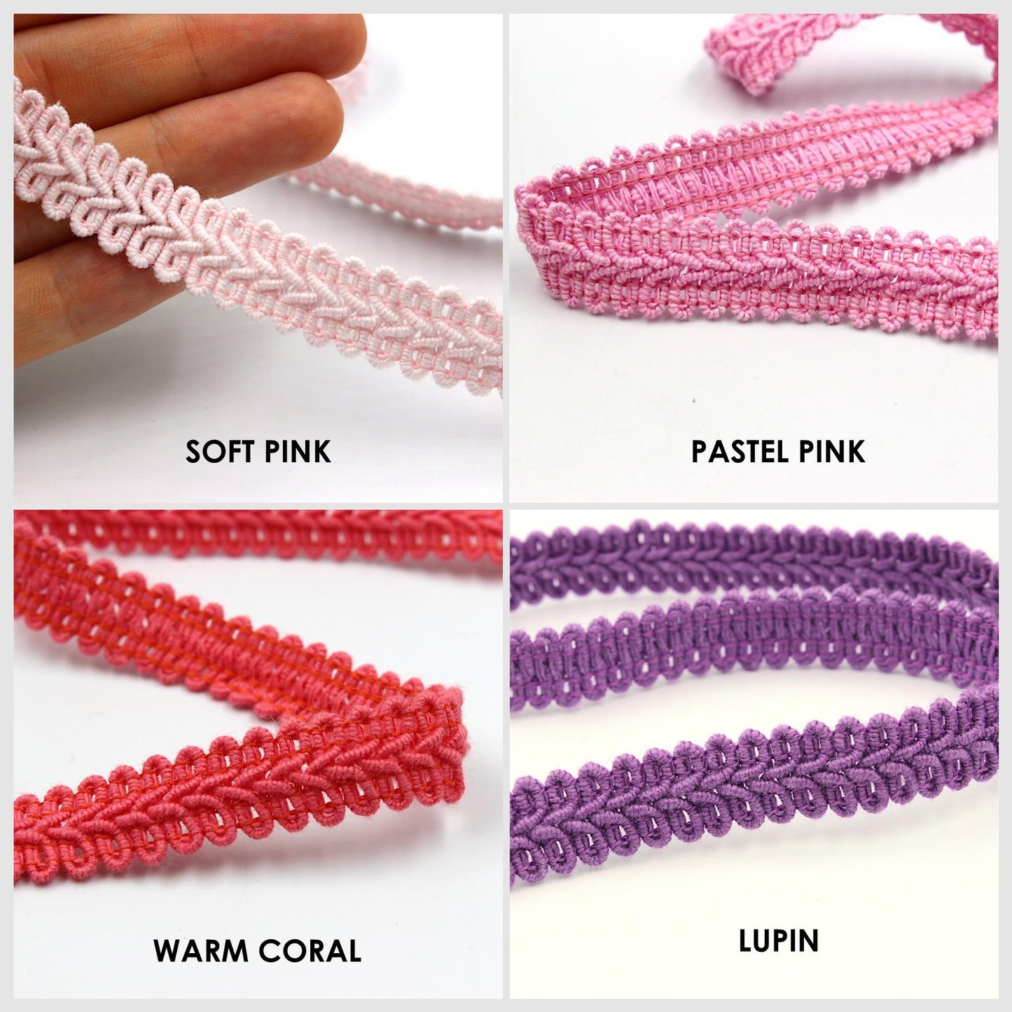 Cotton Mix Feather Braid 14mm x1m - 9843