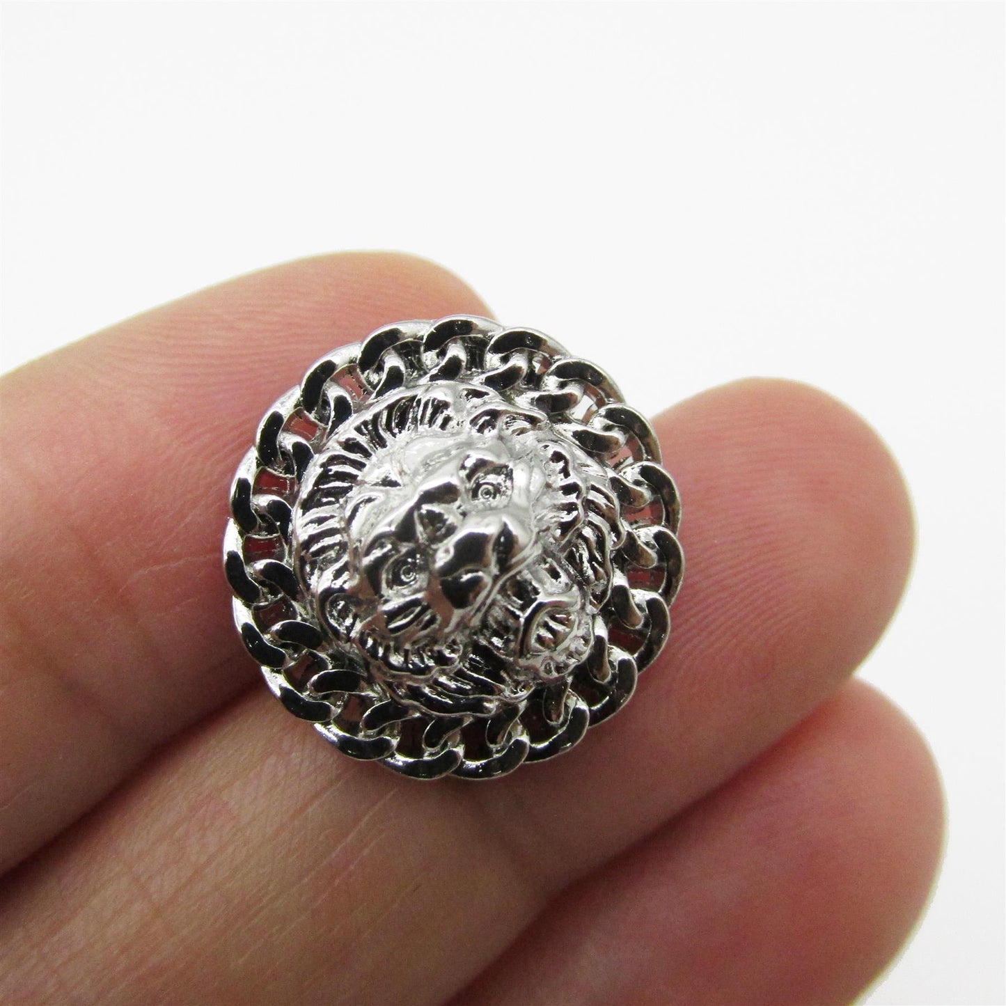Metallic Lion Head Button 4400