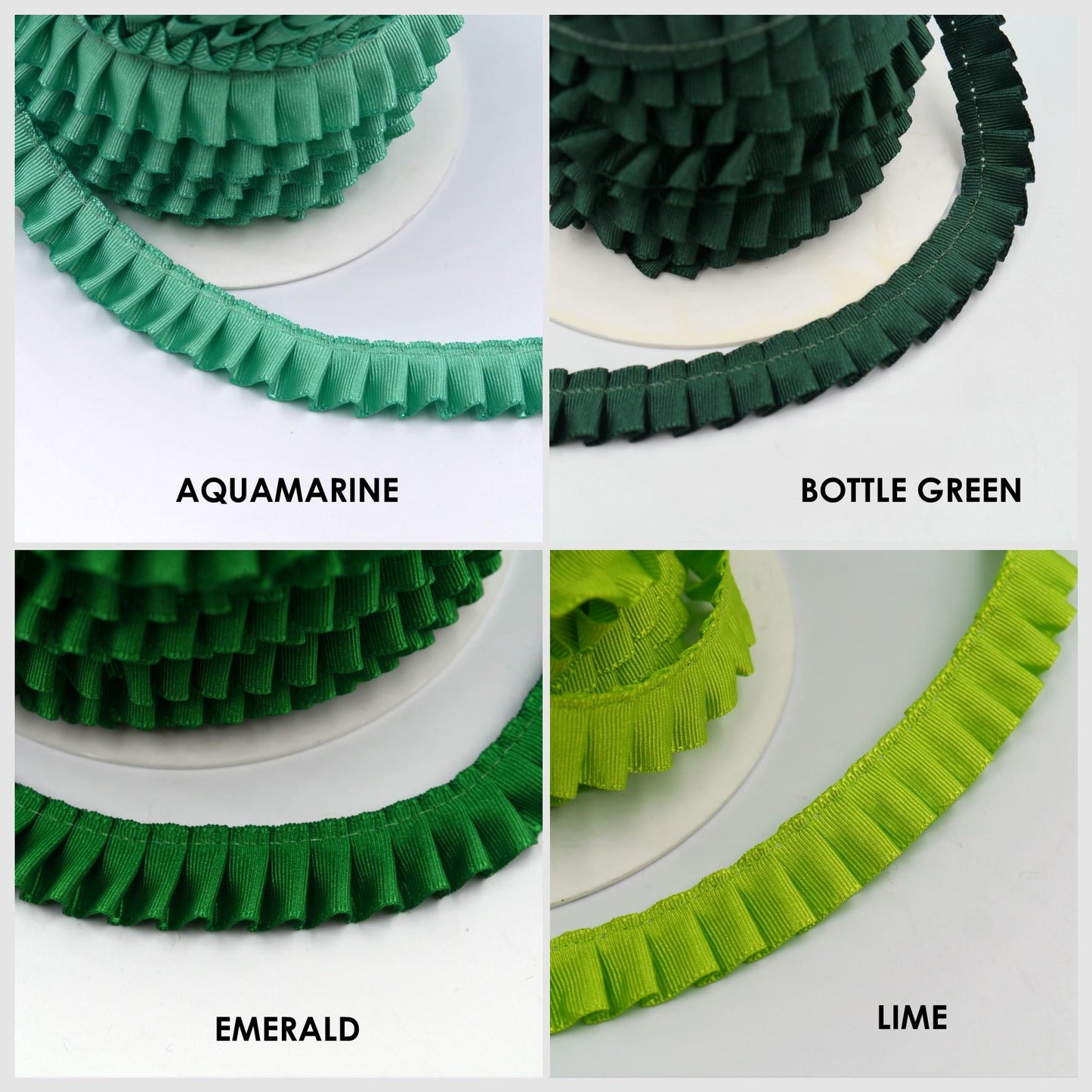 Side-Pleated Taffeta Ribbon 16mm x1m - 7110