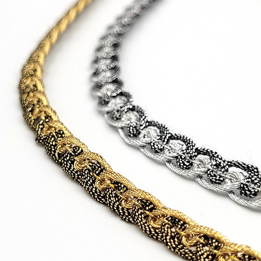 Tiny Two-Tone Loop De Loop Metallic Braid 6mm 5539