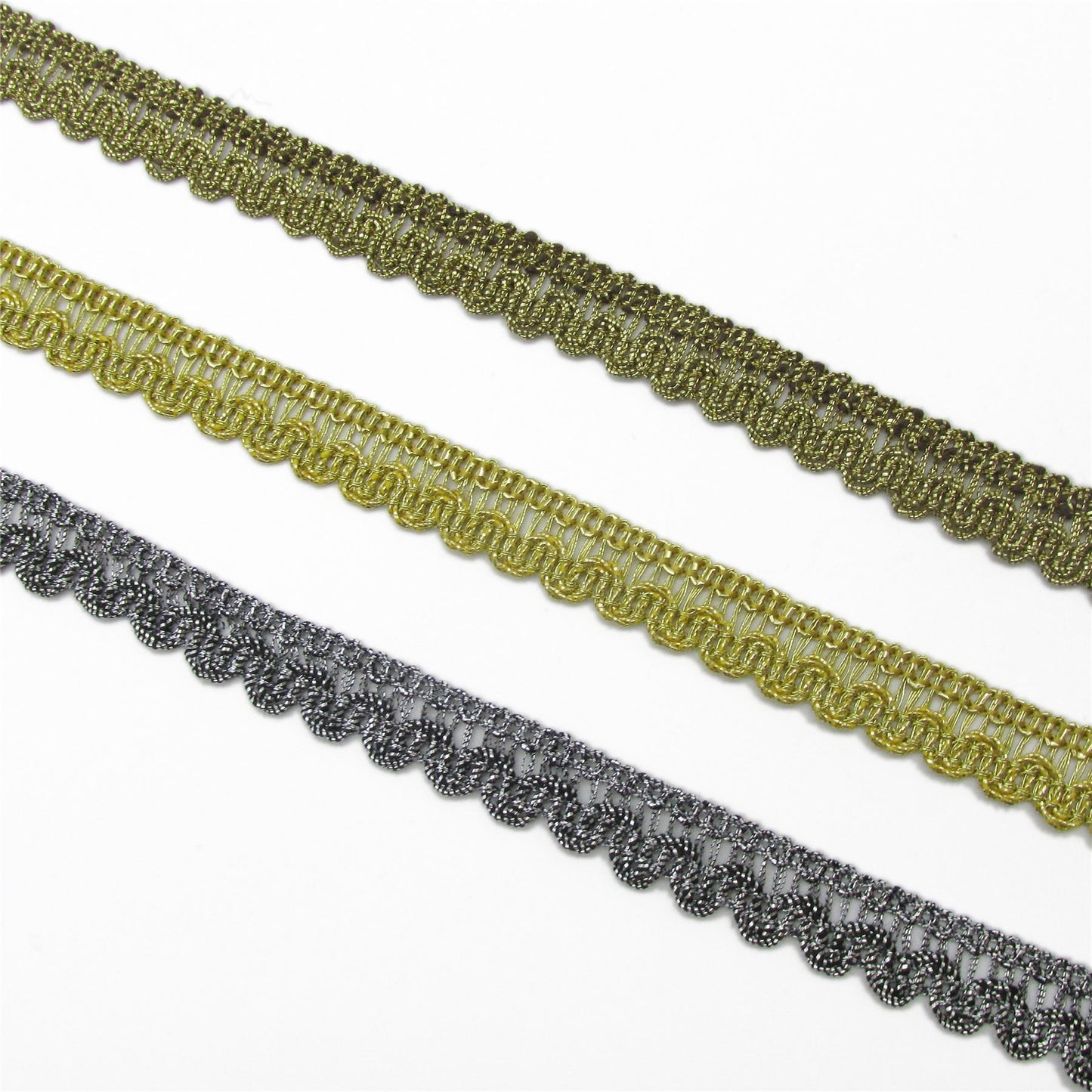 Metallic Braid With Scalloped Edge 12mm 3346