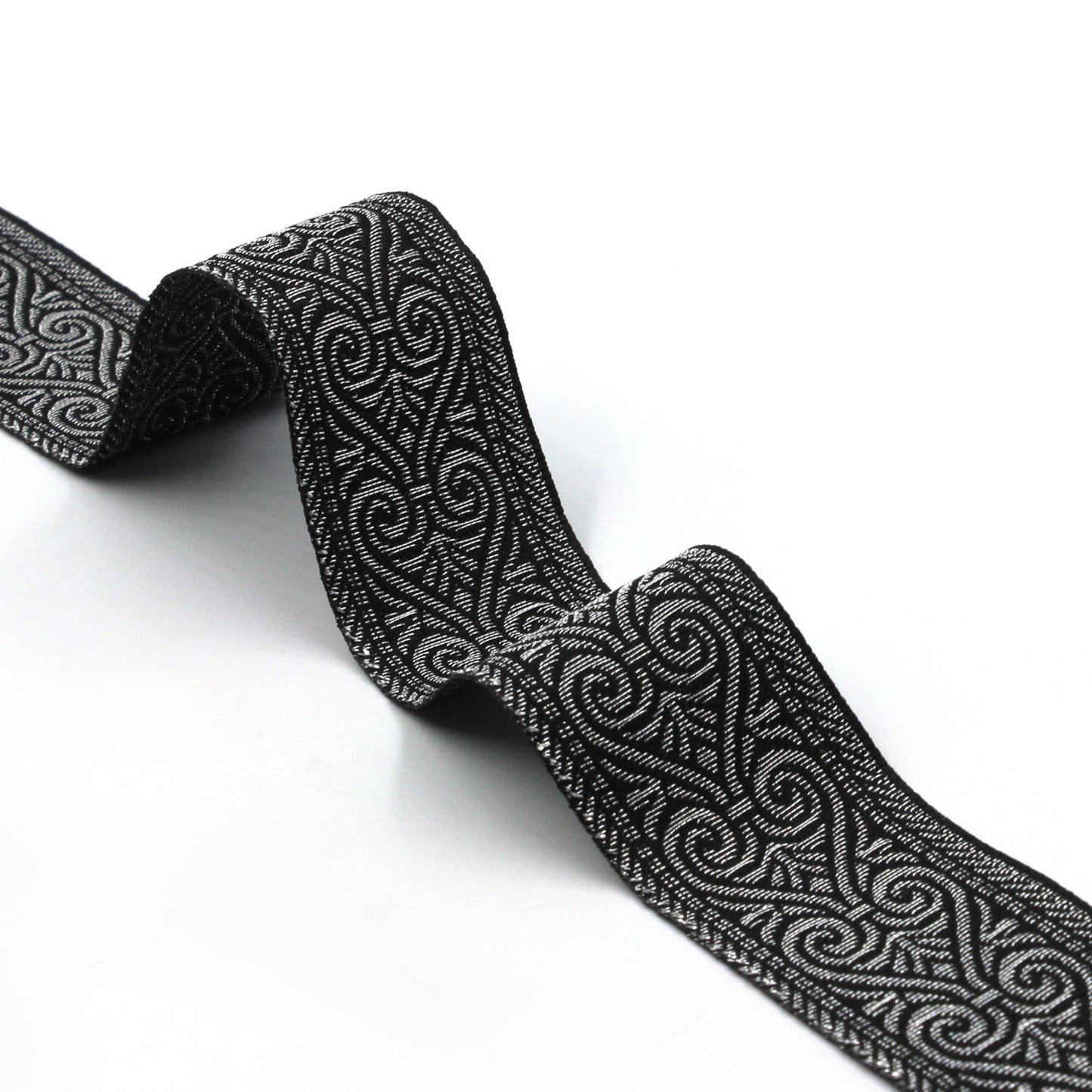 Metallic Scroll Design Jacquard Braid 5529