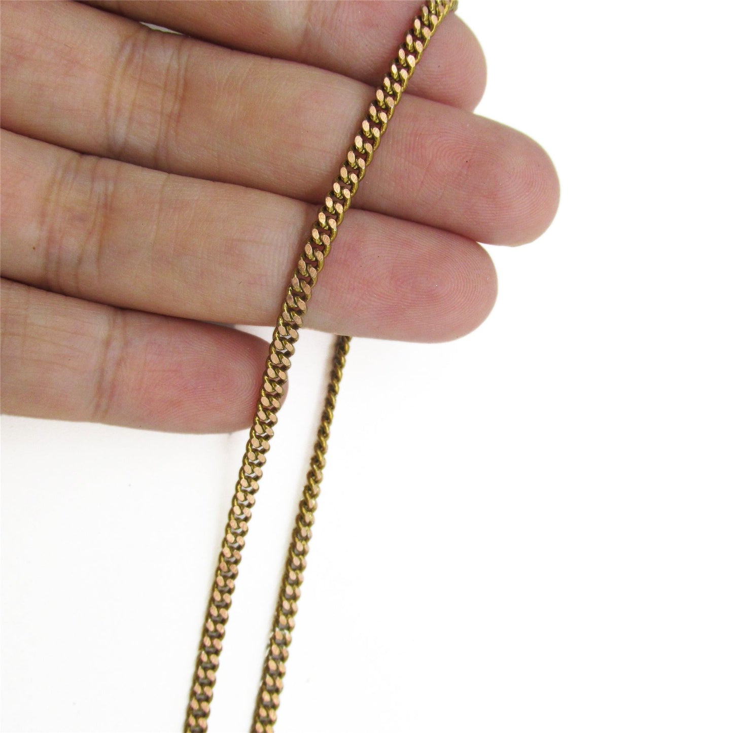 Flat Link Brass Chain 3mm 9901