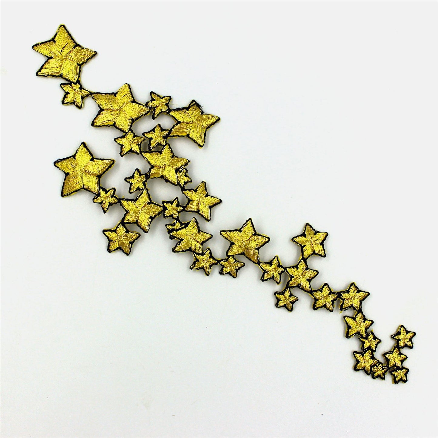 Stars Metallic Motif Iron On Gold - 7673