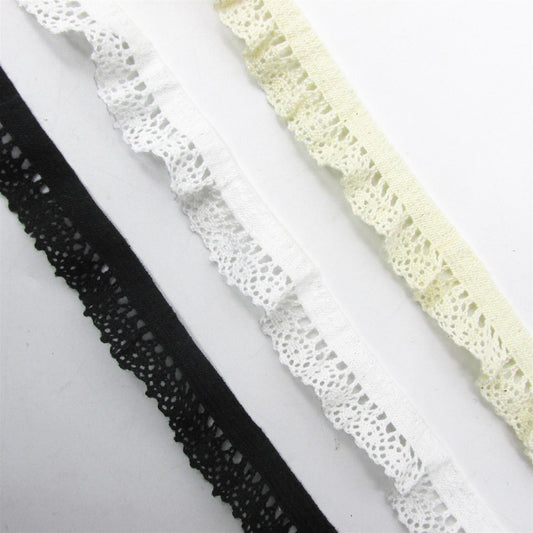 Elasticated Cotton Crochet Lace 20mm x1m - 9835