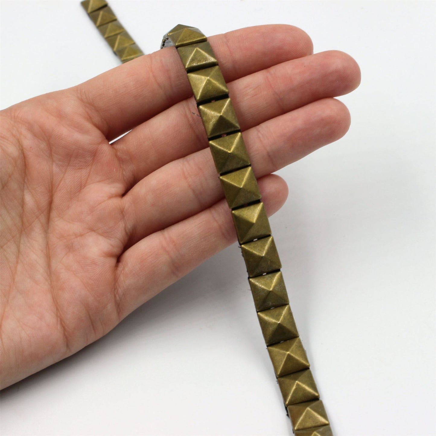 Square Stud Braid Iron On 10mm 9566