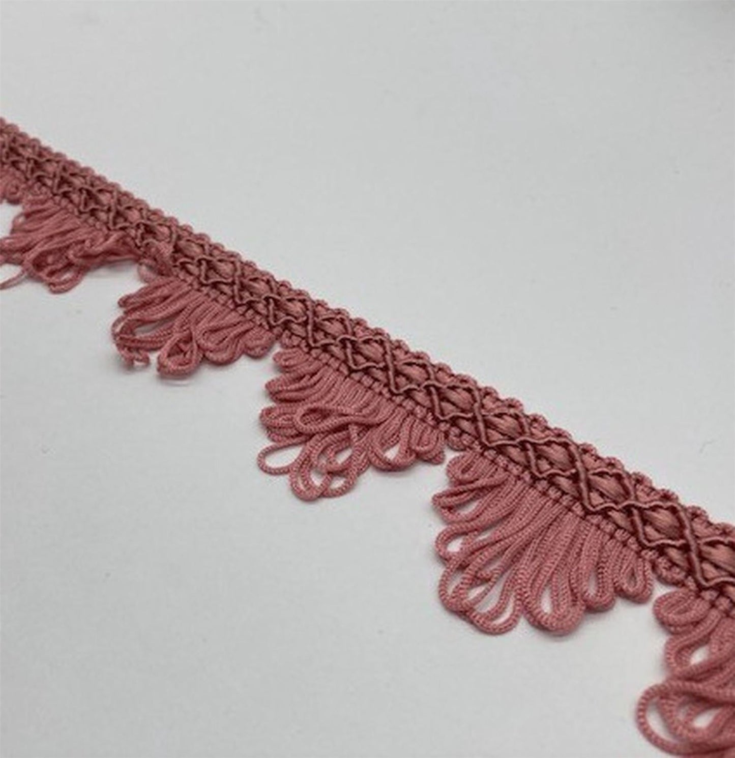 Vintage Braid With Van Dyke Fringe 40mm 2389