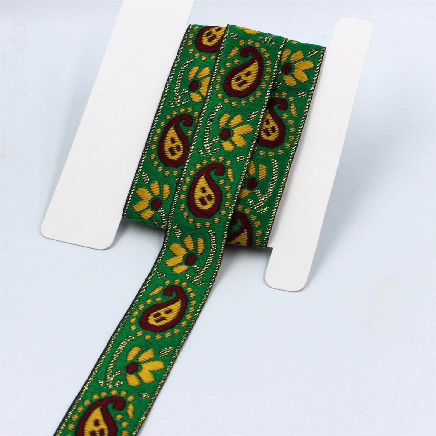 Bright Multi Coloured Paisley Braid 23mm 6551