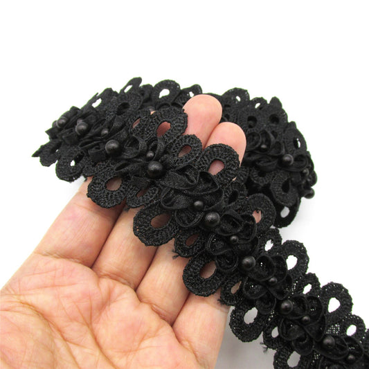 Loop And Flower Braid With Pearl Beads 45mm 0831