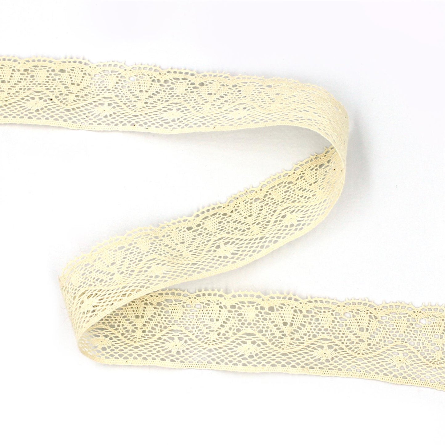 Delicate Cotton Lace - Natural - 25mm x 1m - 5552