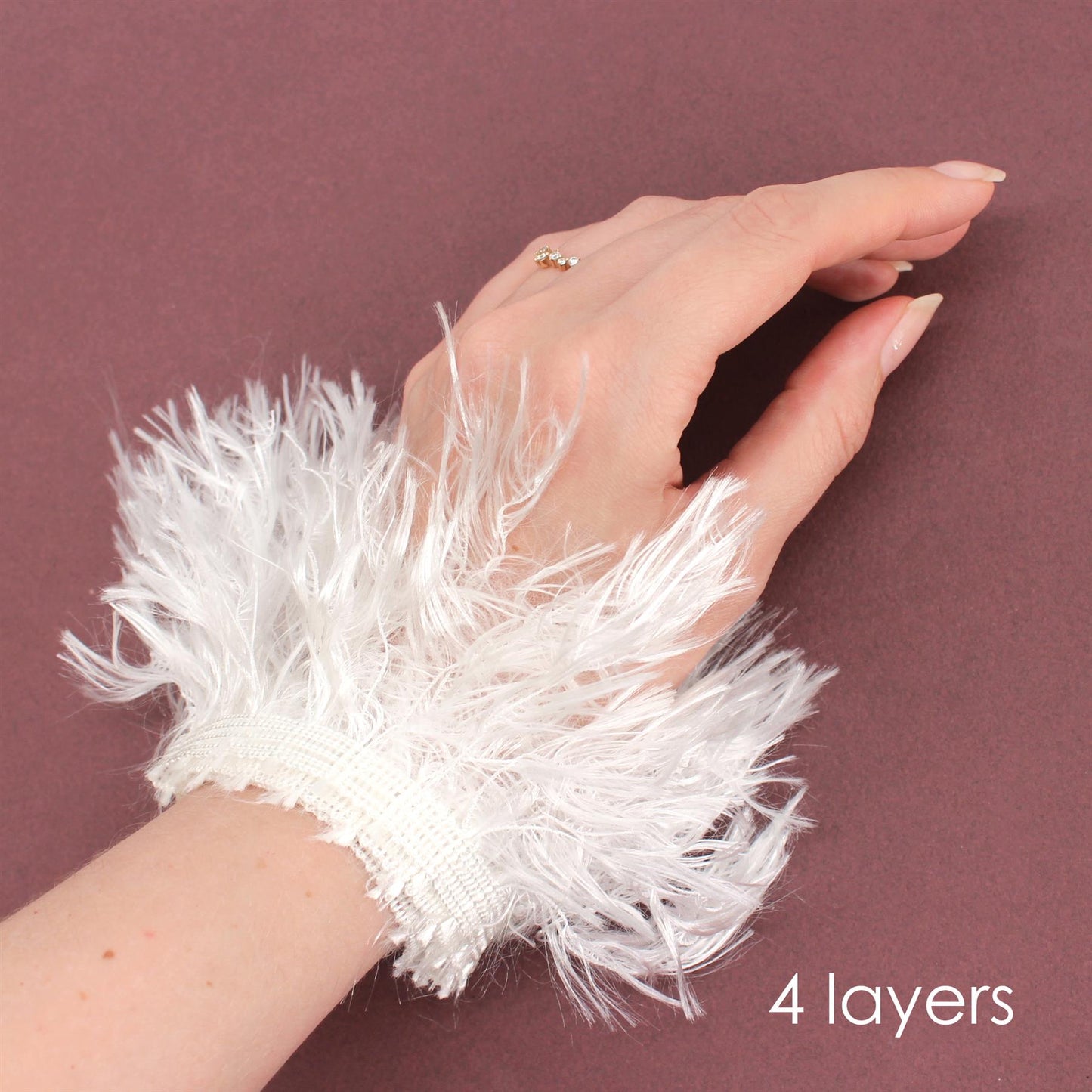 Faux Feather Fringe 20cm x1m - 9825