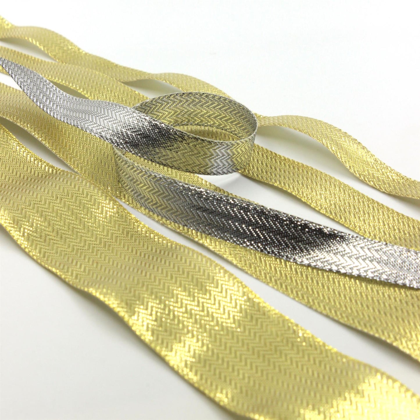 Metallic Chevron Ribbon 6157