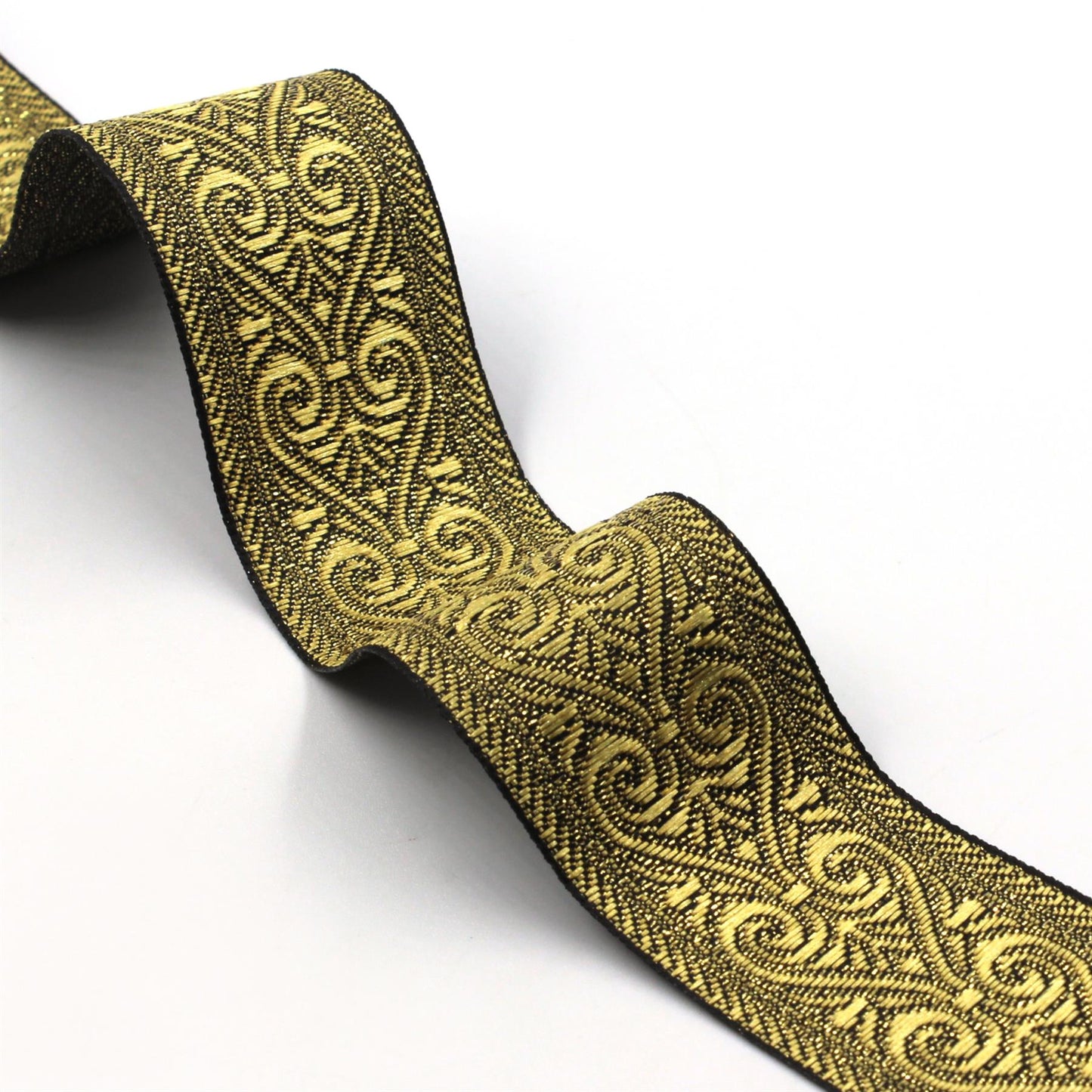 Metallic Scroll Design Jacquard Braid 5529