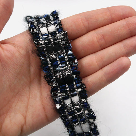 Wool-look Metallic Mix Braid 25mm x 1m - 6548