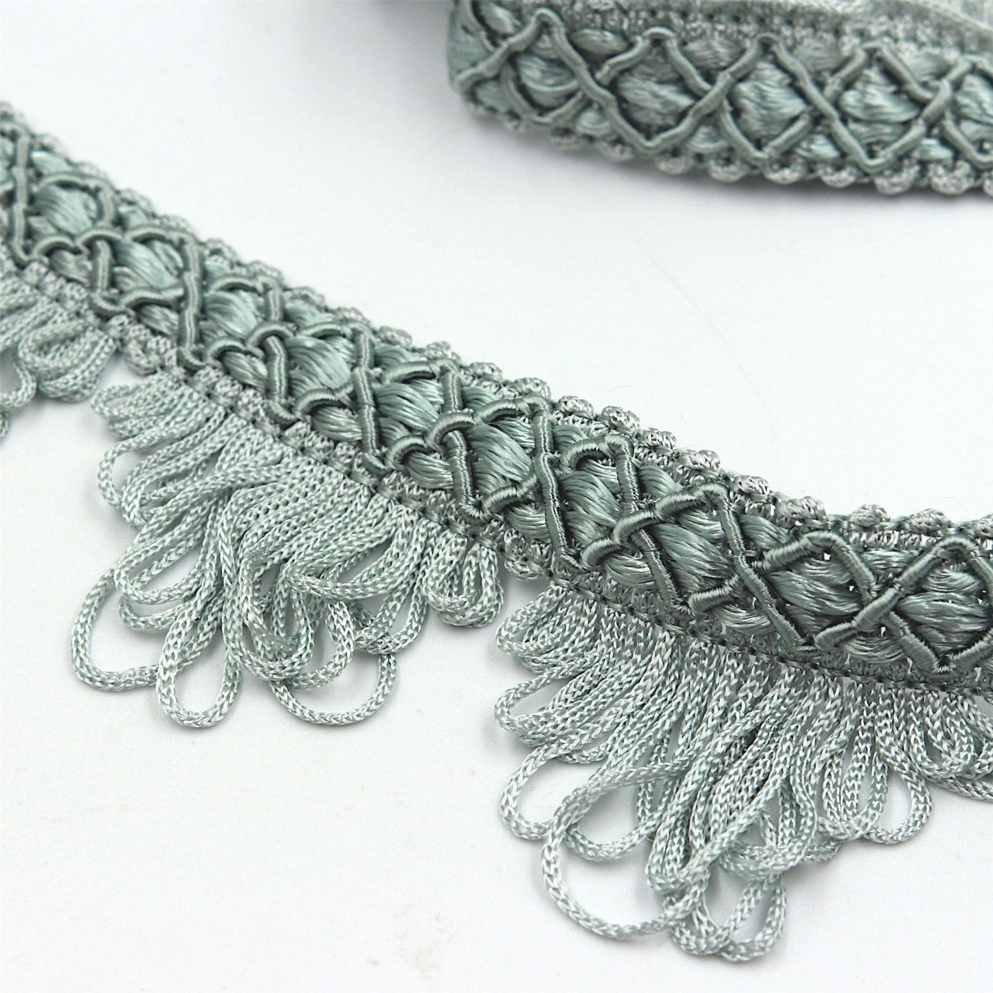 Vintage Braid With Van Dyke Fringe 40mm 2389
