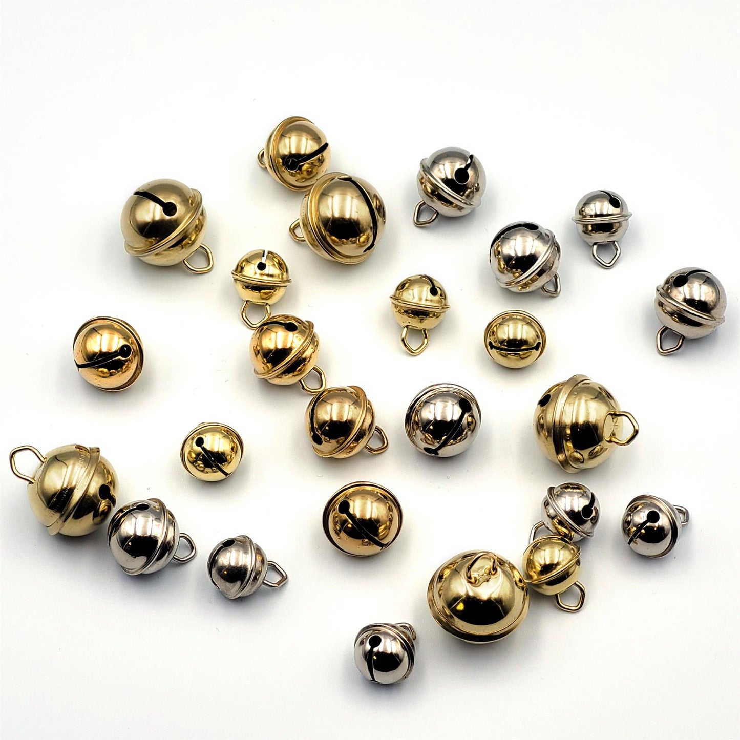 Round Metal Jingle Bells x 100 7053-100