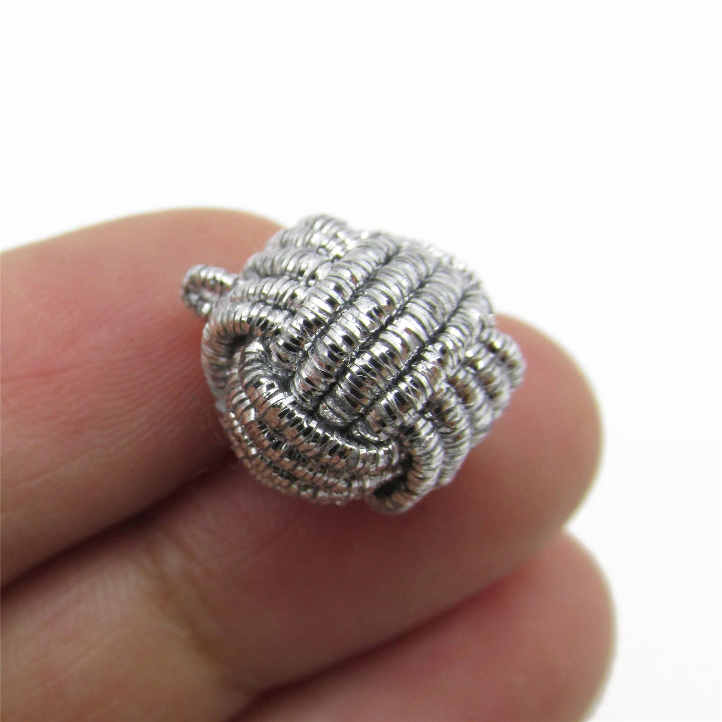 Lurex Chinese Knot Button - 7434