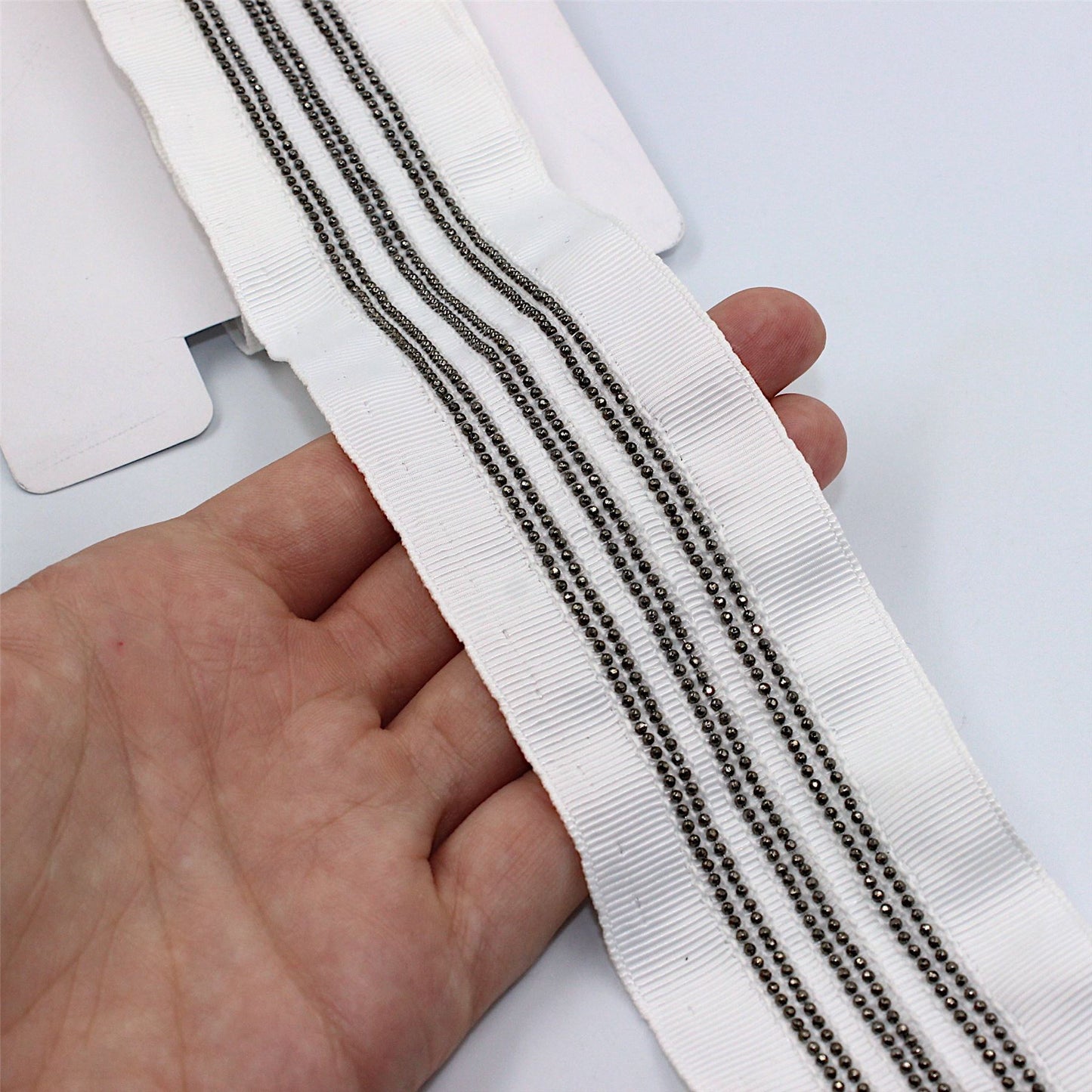 Grosgrain Braid With Ball Chain Detail 50mm 3291