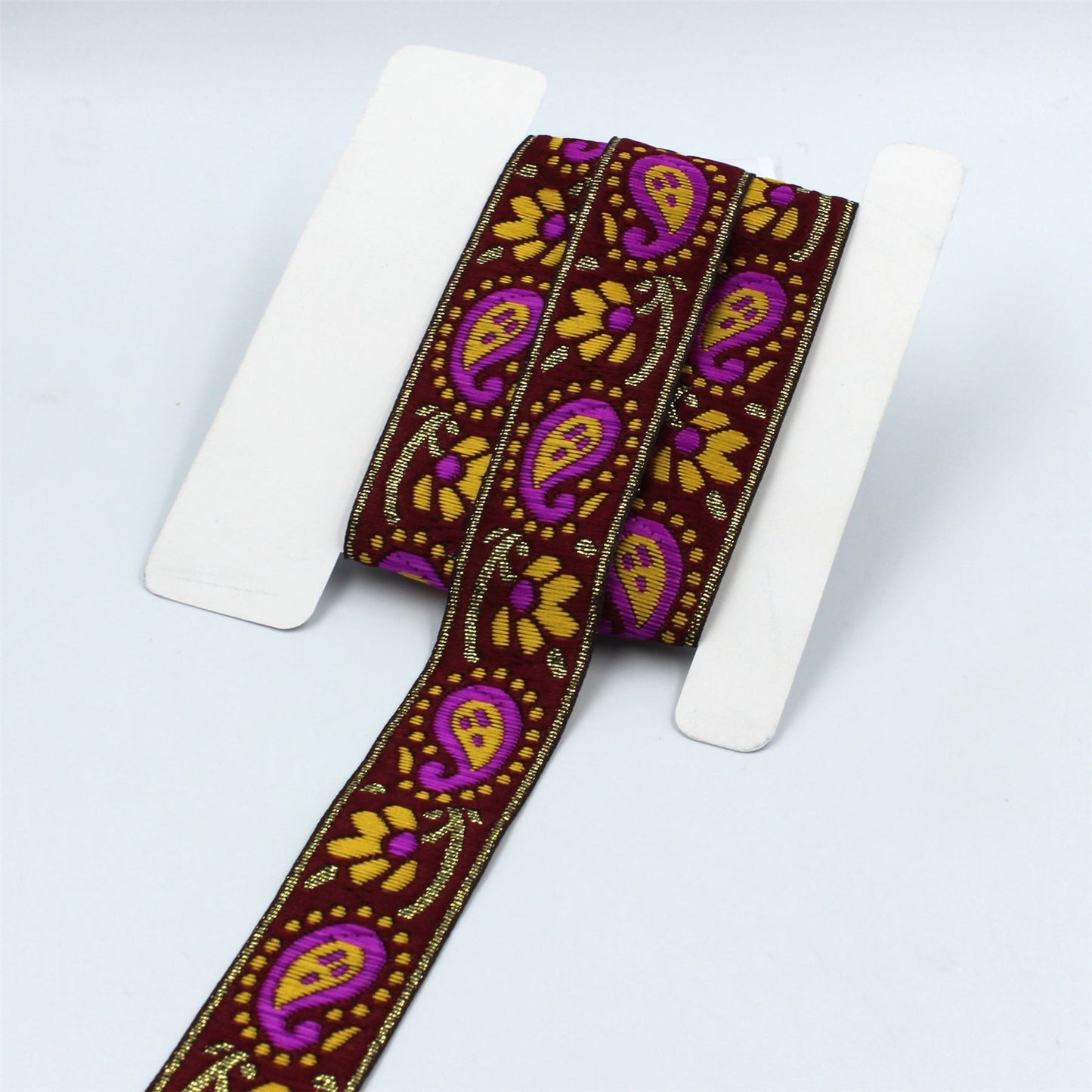 Bright Multi Coloured Paisley Braid 23mm 6551