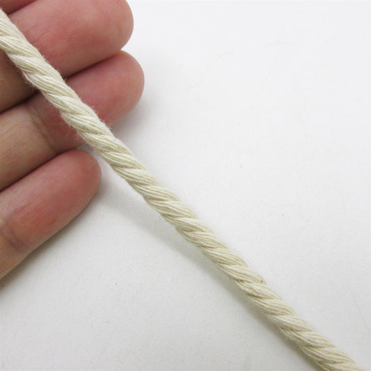 Twisted Cotton Cord Natural 4mm x1m - 9996
