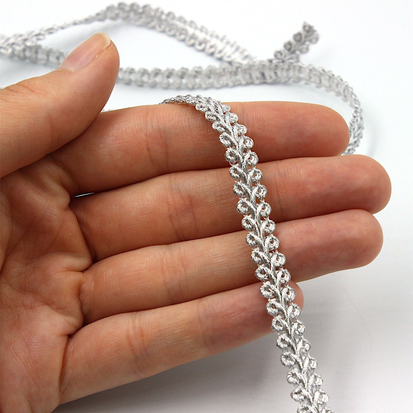 Metallic Feather Braid 9mm x 1m - 8417