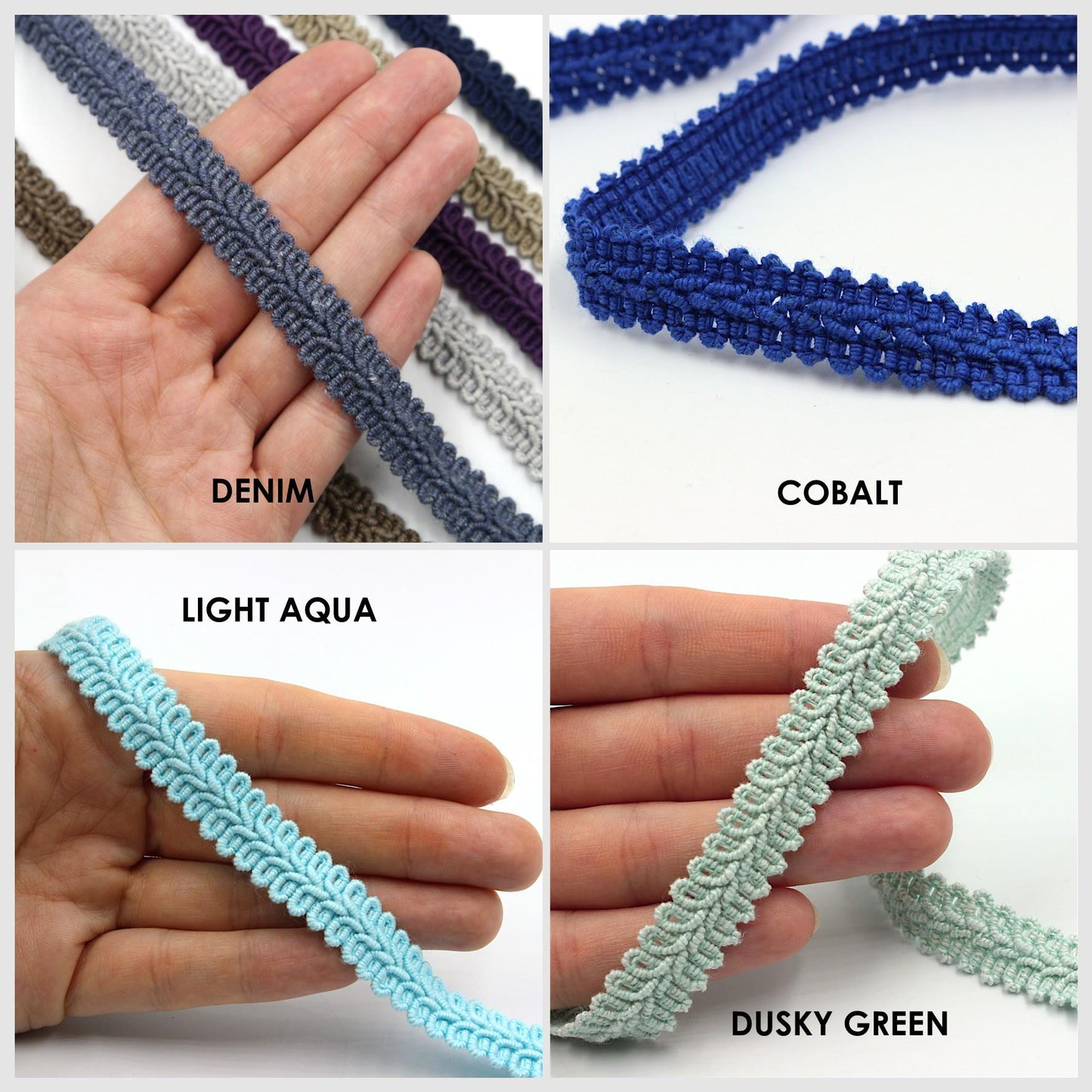 Cotton Mix Feather Braid 14mm x1m - 9843