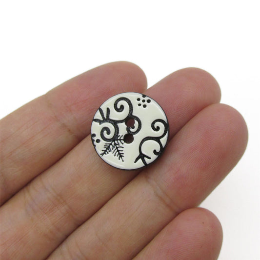 Decorative Leaf Buttons - 4414