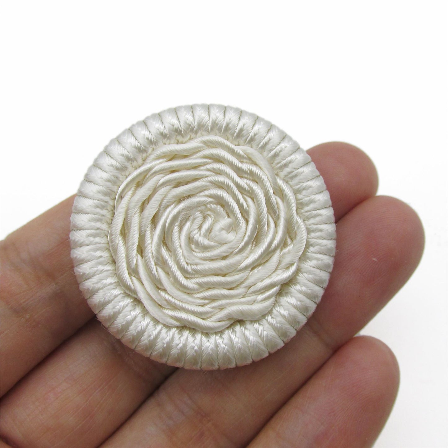 Corded Button with Curled Centre - 4361