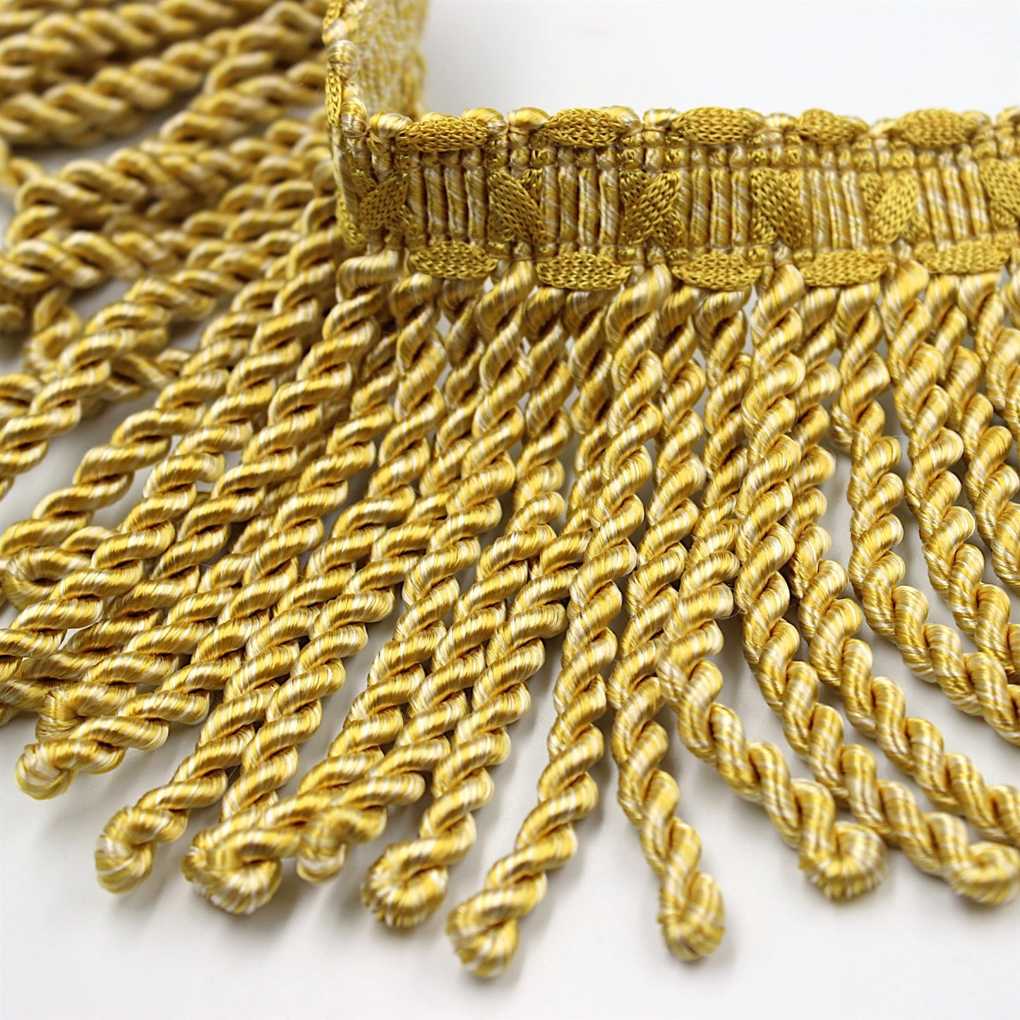 Rayon Bullion Fringe With Decorative Header 12cm x1m - 5504