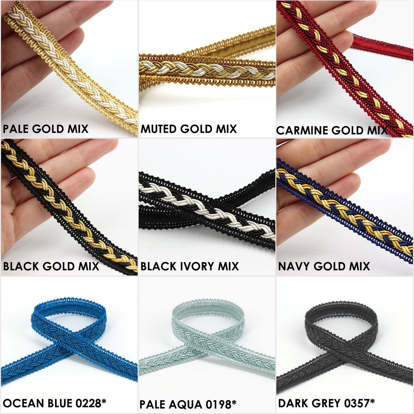 Gimp Braid With Small Plait 12mm 9844