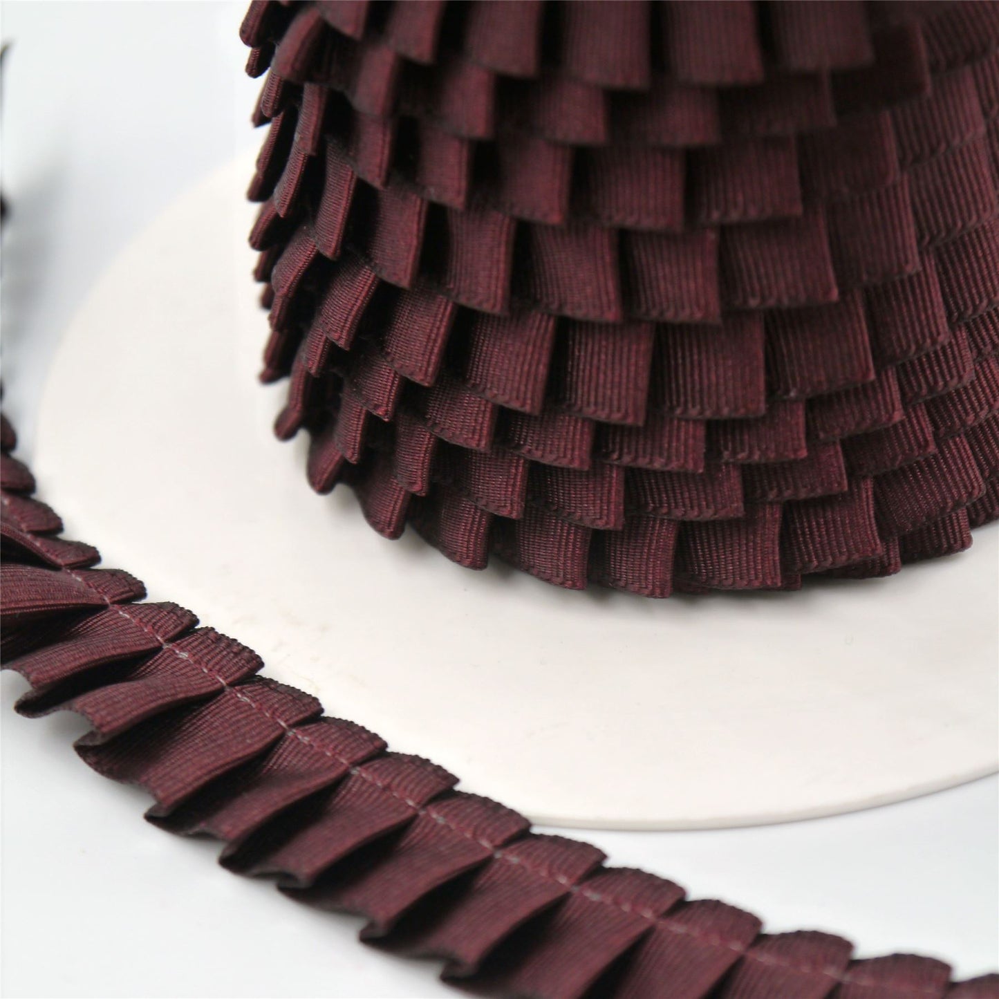 Side-Pleated Taffeta Ribbon 16mm x1m - 7110