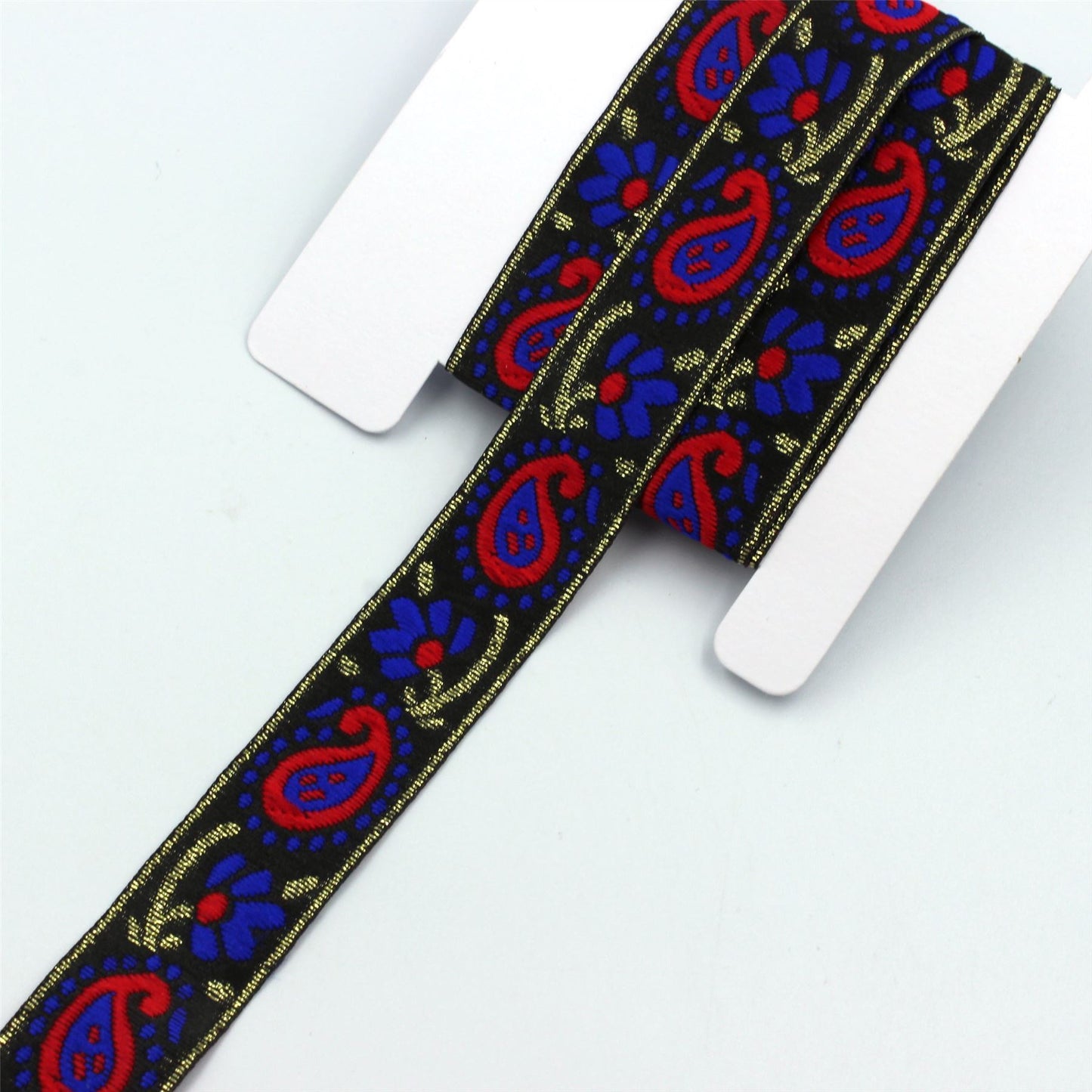 Bright Multi Coloured Paisley Braid 23mm 6551