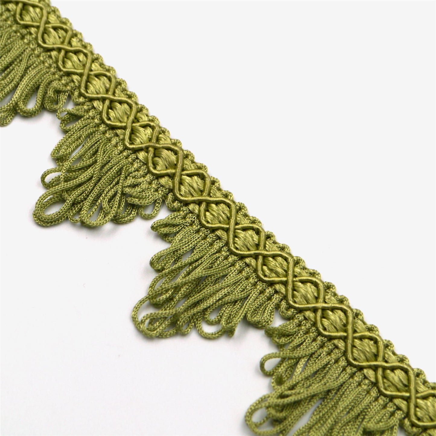 Vintage Braid With Van Dyke Fringe 40mm 2389