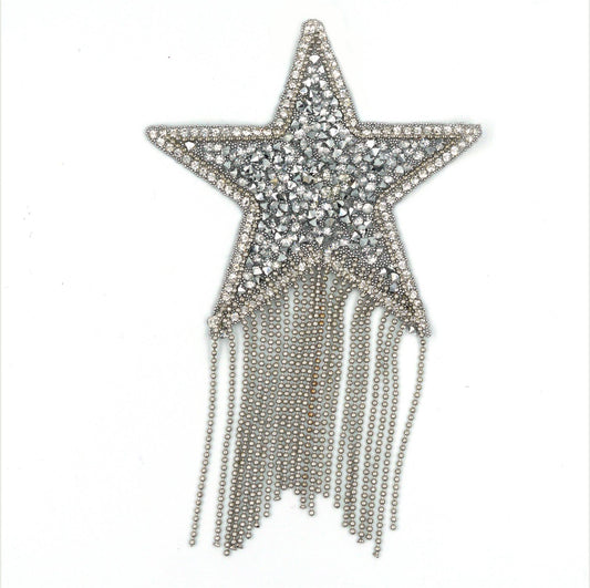 Iron-On Crystal Shooting Star 85mm - 6903