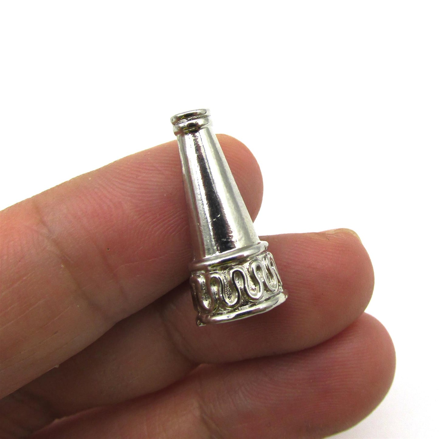 Metal Aglet Closed Ca Silver 22mm 8635
