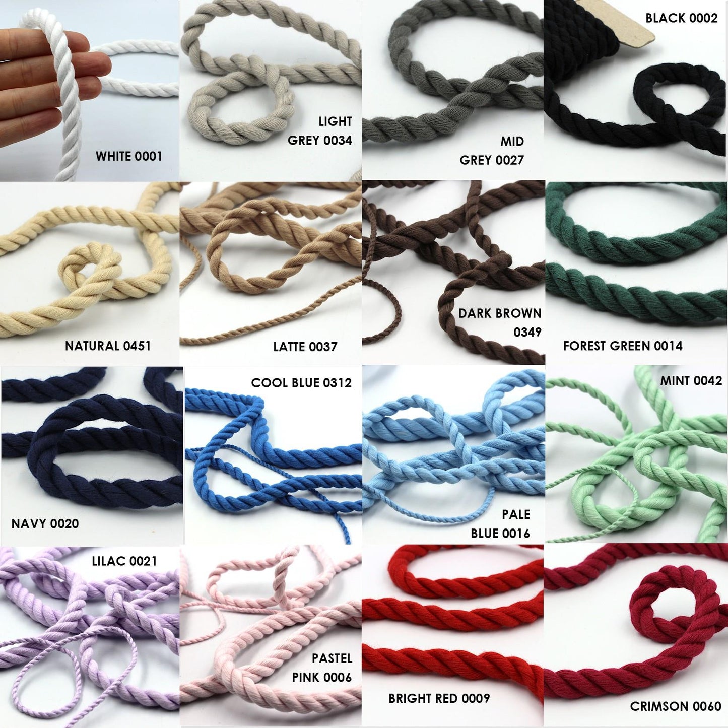 Chunky Matte Twisted Cord x1m - 9869