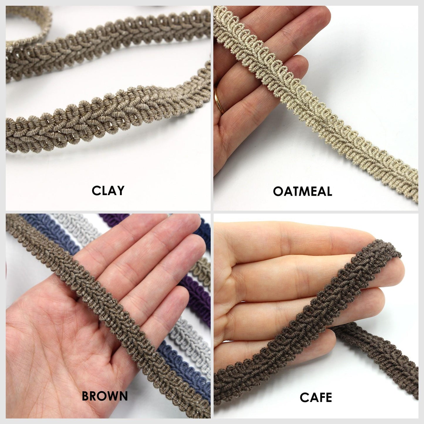 Cotton Mix Feather Braid 14mm x1m - 9843
