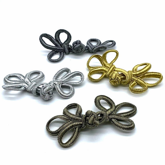 Looped Metallic Frog Fastening 11cm - 9819