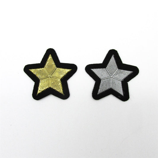 Metallic Iron On Star Motif 4cm 6908